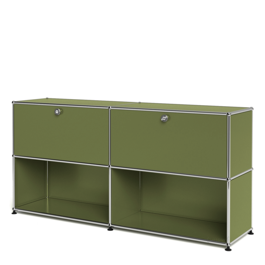 2x2 Modular Metal Sideboard with 2 top doors [W(750+750)XD350XH(350+350)]