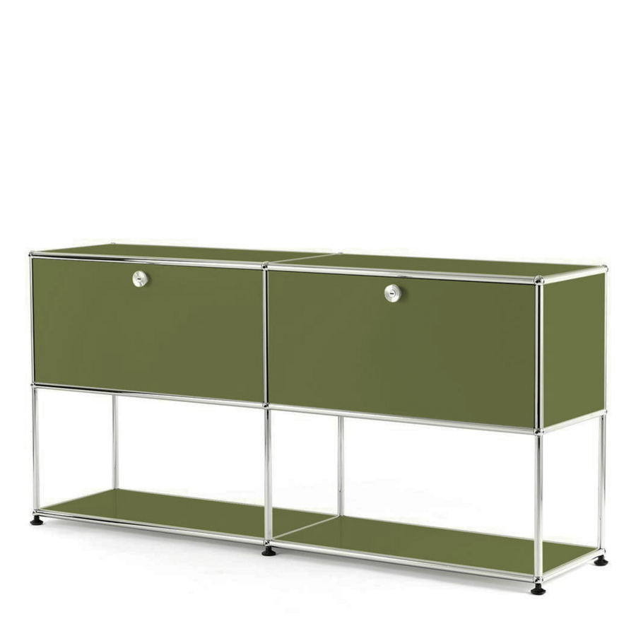 2x2 Modular Metal Sideboard with 2 top doors & 1-1 pannel [W(750+750)XD350XH(350+350)]