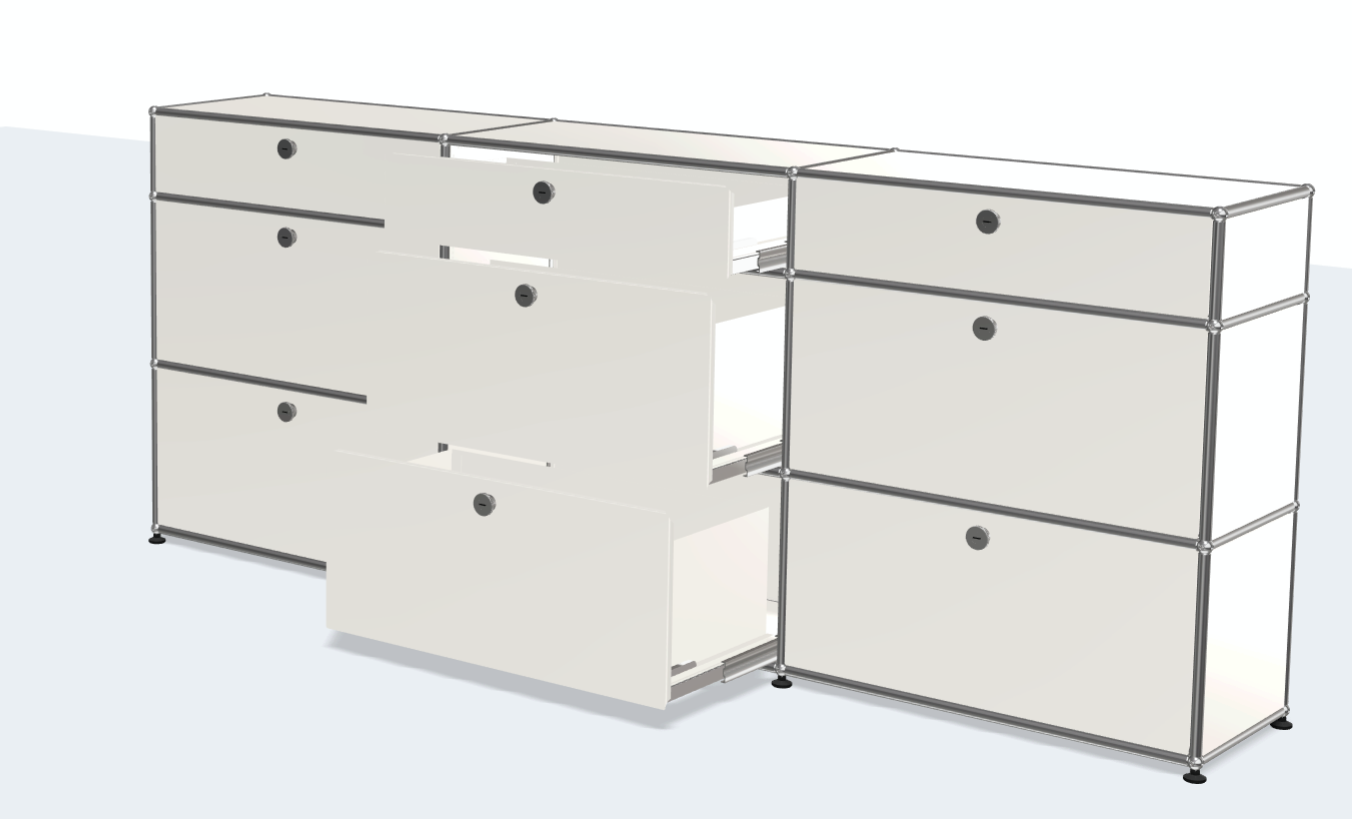 3x3 module sideboard (9 extension door with metal box) [W(750+750+750)XD350XH(350+350+175)]