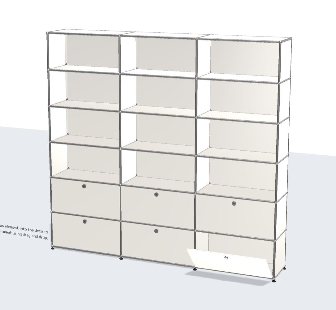3x6 Module System (하단 6 도어) [W(750+750+750)XD350xH(350+350+350+350+350+350)]