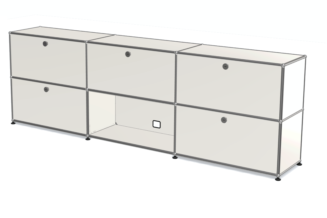 3x2 모듈 사이드보드 (5도어) with one cable-cut [W(750+750+750)XD350XH(350+350)]