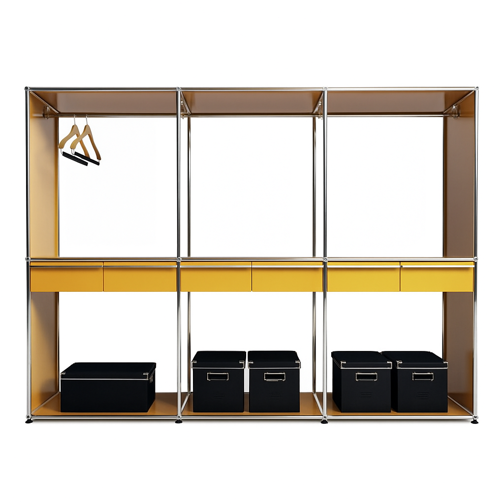 3x2 옷장 (6 중앙 서랍장) [W(750+750+750)XD500XH(750+750)]