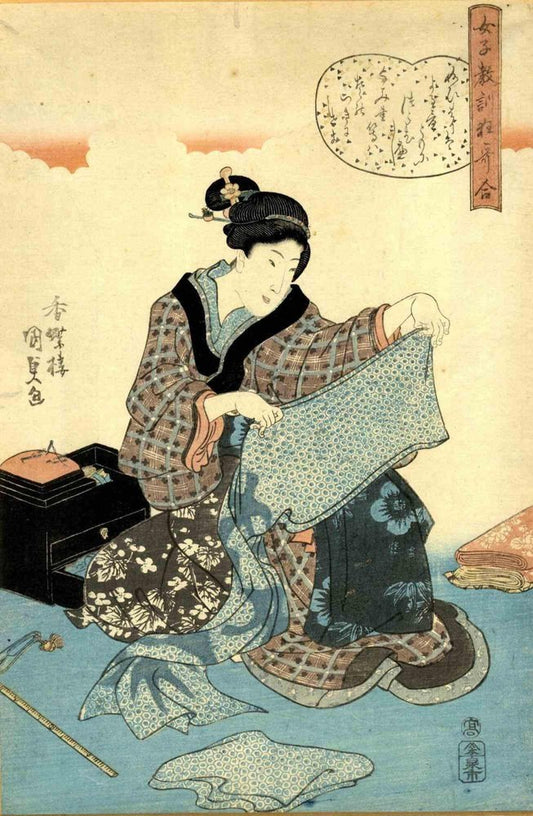 Utagawa Kunisada, Bijinga, Woodcut Print, 1842