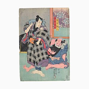 Utagawa Kunisada, Kabuki Scene, Woodblock Print, Mid-19th-Century-ZCI-1342829