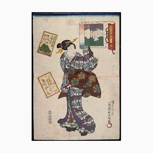 Utagawa Kunisada (Toyokuni III), Bijinga, Woodcut Print, 1844-ZCI-1781639