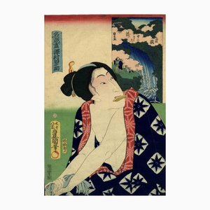 Utagawa Kunisada (Toyokuni III), Famous Waterfalls, Woodcut, 1850s-ZCI-1163305