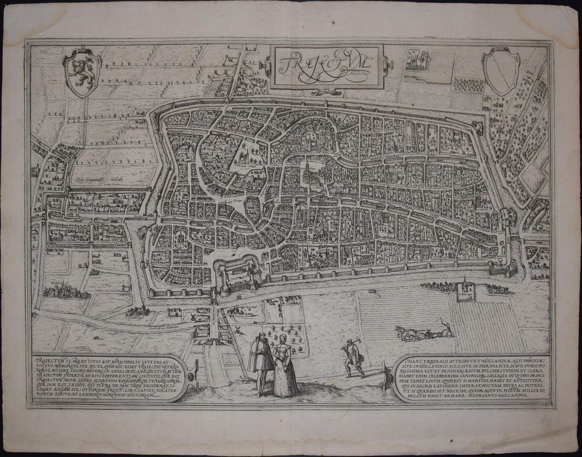 Utrecht, Antique Map from ''Civitates Orbis Terrarum'' 1572-1617