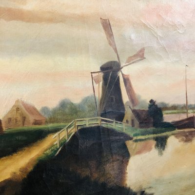 V. Waersem, Dutch Landscape Painting, Oil on Canvas, Framed-LCQ-1095241