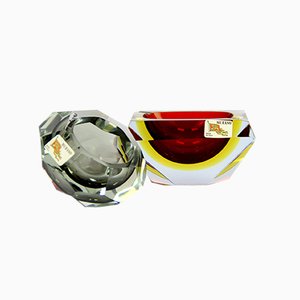 Vaciabolsillos Game Ashtrays or Murano Glasses by Luigi Mandruzzato, Set of 2-NE-935758