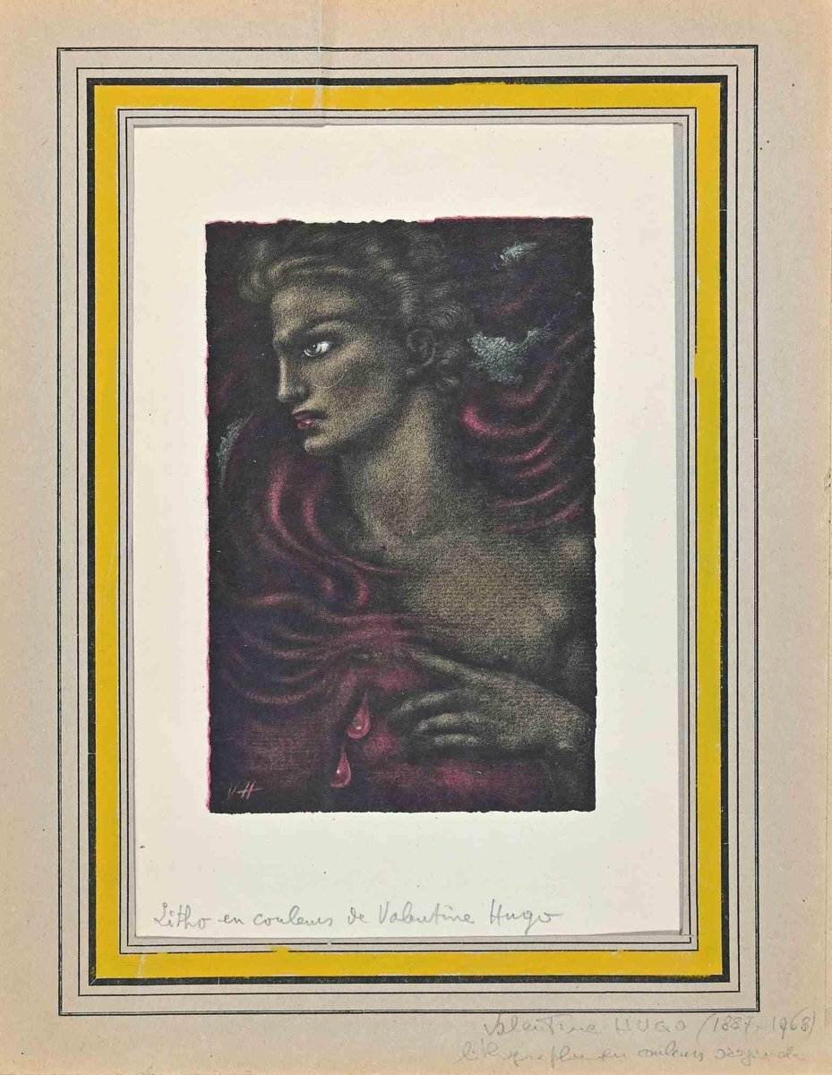 Valentine Hugo, Revenge, Original Lithograph, Mid 20th-Century