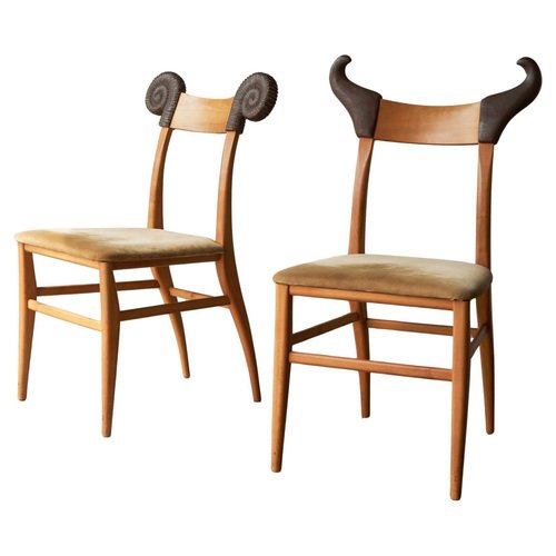 Valérie Dementhon Avant-Garde Side Chairs Edition Nord-Sud by Philippe Starck, France, 1990s, Set of 2