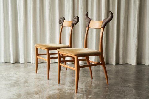 Valérie Dementhon Avant-Garde Side Chairs Edition Nord-Sud by Philippe Starck, France, 1990s, Set of 2