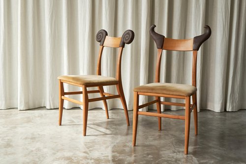 Valérie Dementhon Avant-Garde Side Chairs Edition Nord-Sud by Philippe Starck, France, 1990s, Set of 2