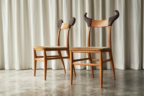 Valérie Dementhon Avant-Garde Side Chairs Edition Nord-Sud by Philippe Starck, France, 1990s, Set of 2