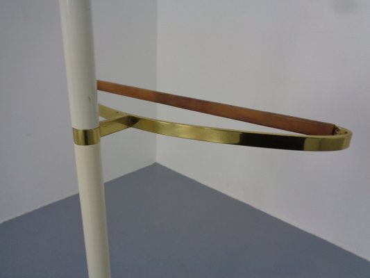 Valet Stand in Brass & Acrylic Glass & Leather from Vereinigte Werkstätten, Germany, 1950s-RDW-1251167