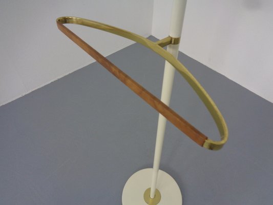 Valet Stand in Brass & Acrylic Glass & Leather from Vereinigte Werkstätten, Germany, 1950s-RDW-1251167