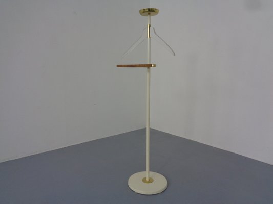 Valet Stand in Brass & Acrylic Glass & Leather from Vereinigte Werkstätten, Germany, 1950s-RDW-1251167