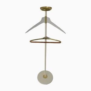 Valet Stand in Brass & Acrylic Glass & Leather from Vereinigte Werkstätten, Germany, 1950s-RDW-1251167