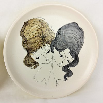 Vallauris Plates by Brescon, 1950, Set of 2-YBU-1075381