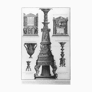 Vari Candelabri, un Vaso e Due Urne Cinerarie - Etching - 1778 1778-ZCI-756797