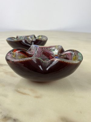 Variegated Murano Glass Ashtrays, 1970s, Set of 2-YST-1730452