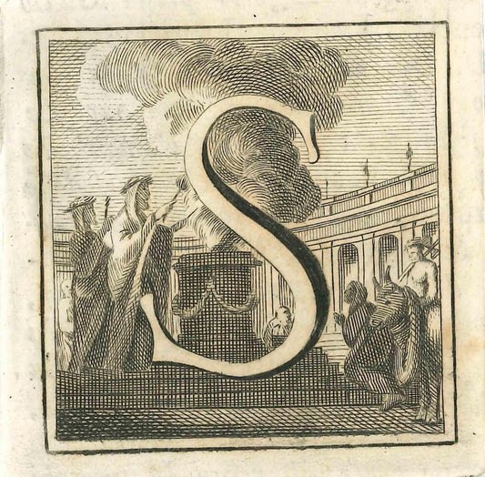 Various Artists, Letter of the Alphabet S, Etching, 18th Century