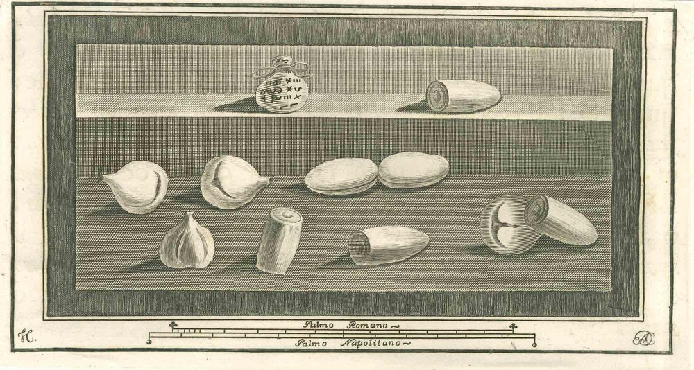 Various Authors, Still Life Fresco, Etching, 18th Century