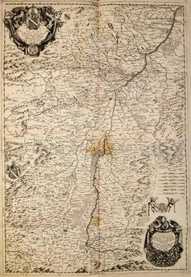 Varsavia Superiore e Inferiore Etching Map by Vincenzo Maria Coronelli, Late 17th Century-ZCI-1378958