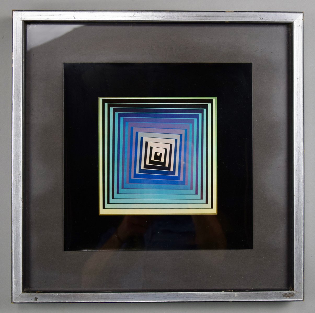 Vasarely, Heliogravure Vonal Lila, 1971, Photographic