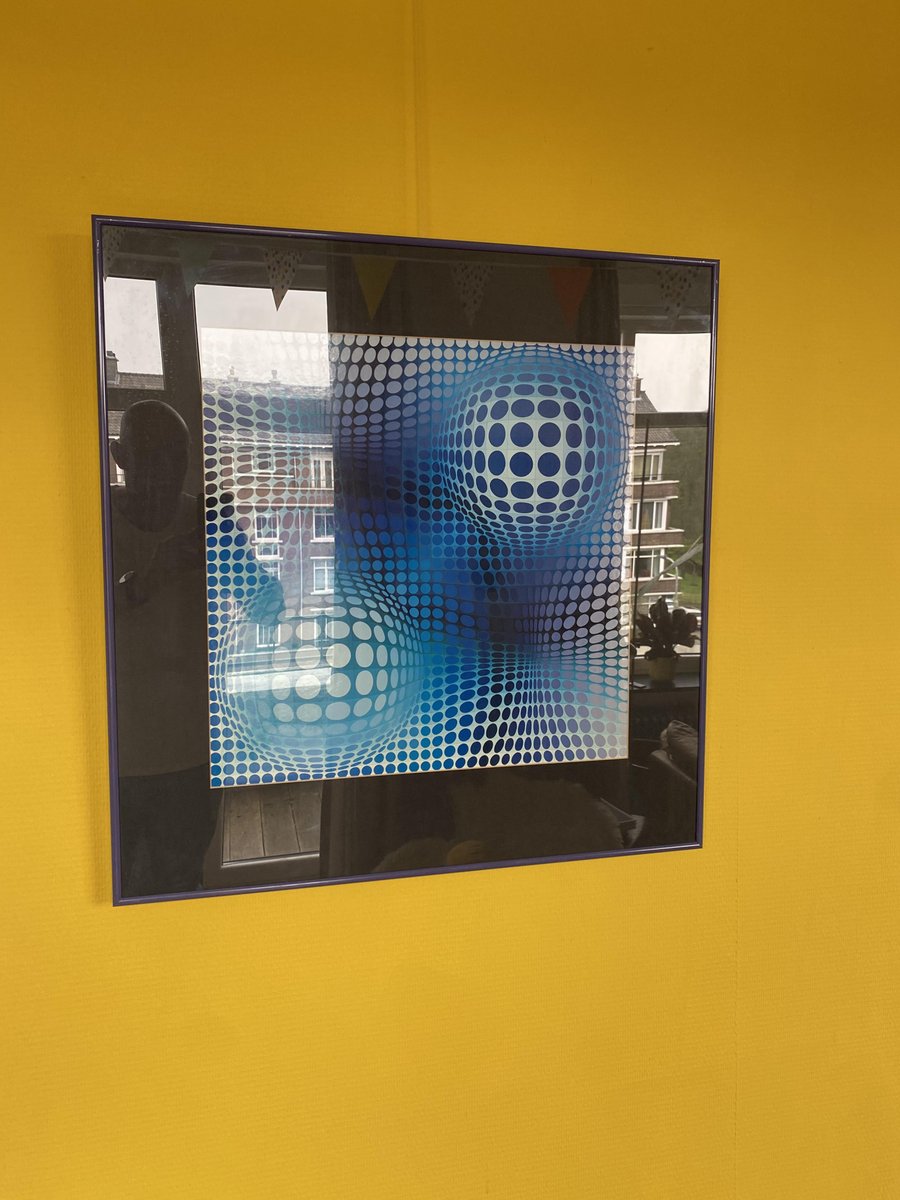 Vasarely, Op Art Composition, 1972, Photo Print, Framed