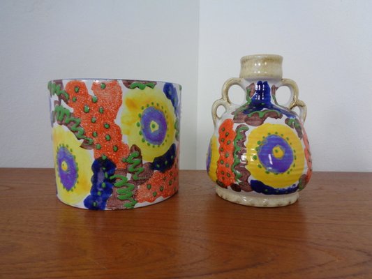 Vase and Planter in Ceramic from Marei, 1970s, Set of 2-RDW-1330922