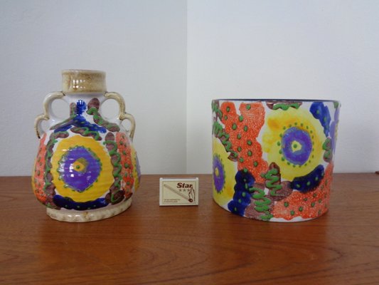 Vase and Planter in Ceramic from Marei, 1970s, Set of 2-RDW-1330922