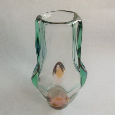 Vase by Josef Hospodka for Chribsa Glas, 1950s-WK-773534