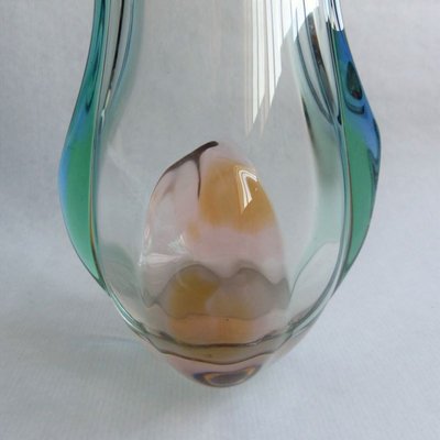 Vase by Josef Hospodka for Chribsa Glas, 1950s-WK-773534