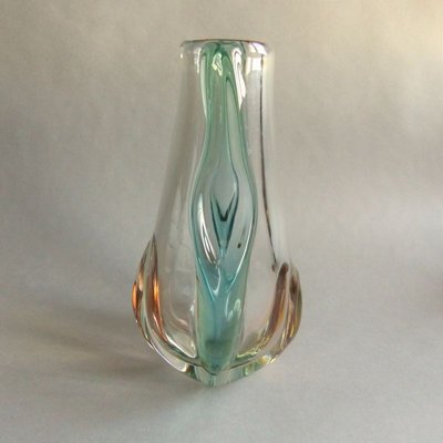 Vase by Josef Hospodka for Chribsa Glas, 1950s-WK-773534