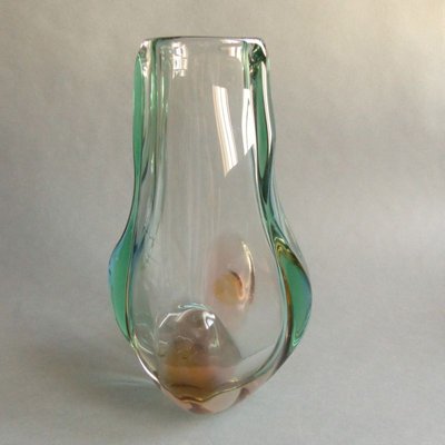 Vase by Josef Hospodka for Chribsa Glas, 1950s-WK-773534