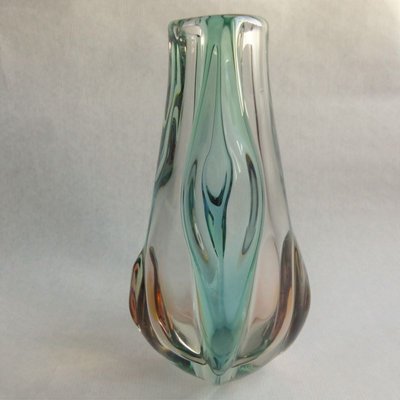 Vase by Josef Hospodka for Chribsa Glas, 1950s-WK-773534