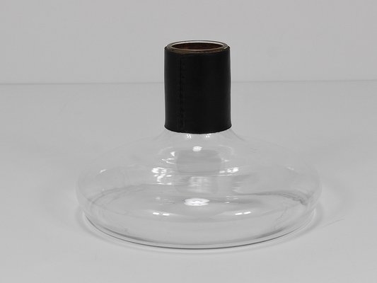 Vase Decanter with Black Leather Top by Carl Auböck, 1950s-MWV-1793433