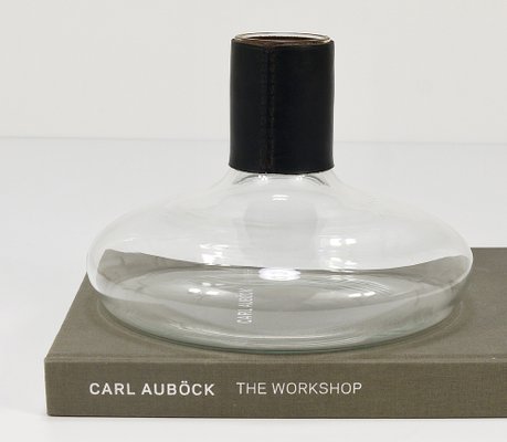 Vase Decanter with Black Leather Top by Carl Auböck, 1950s-MWV-1793433