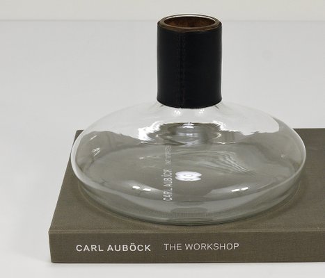 Vase Decanter with Black Leather Top by Carl Auböck, 1950s-MWV-1793433