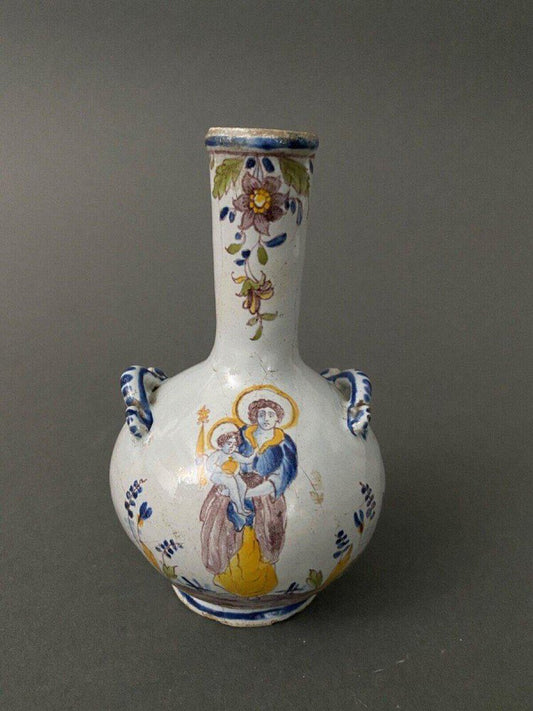 Vase in Earthenware from Nevers Camille Rulas Jules Brion, 1782