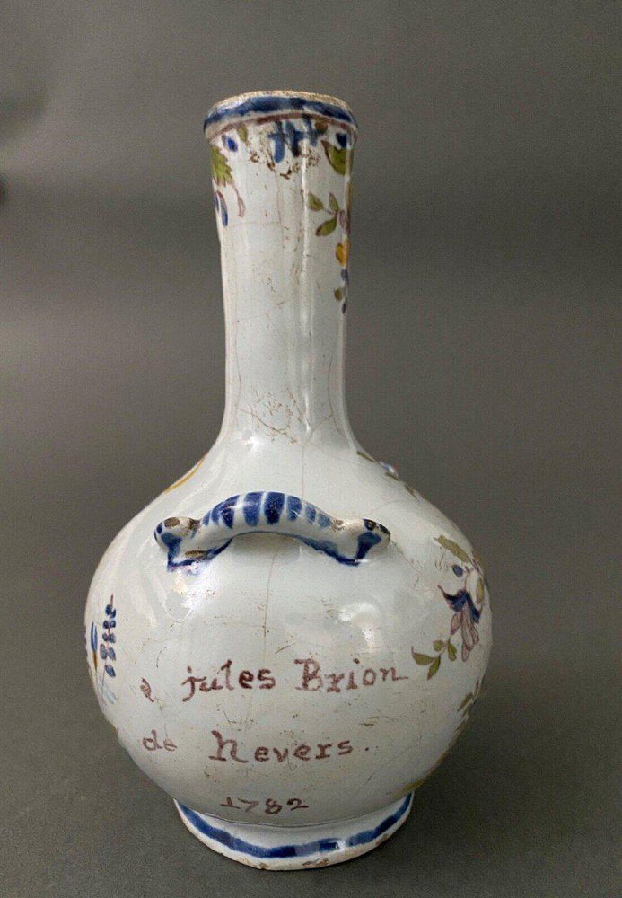 Vase in Earthenware from Nevers Camille Rulas Jules Brion, 1782