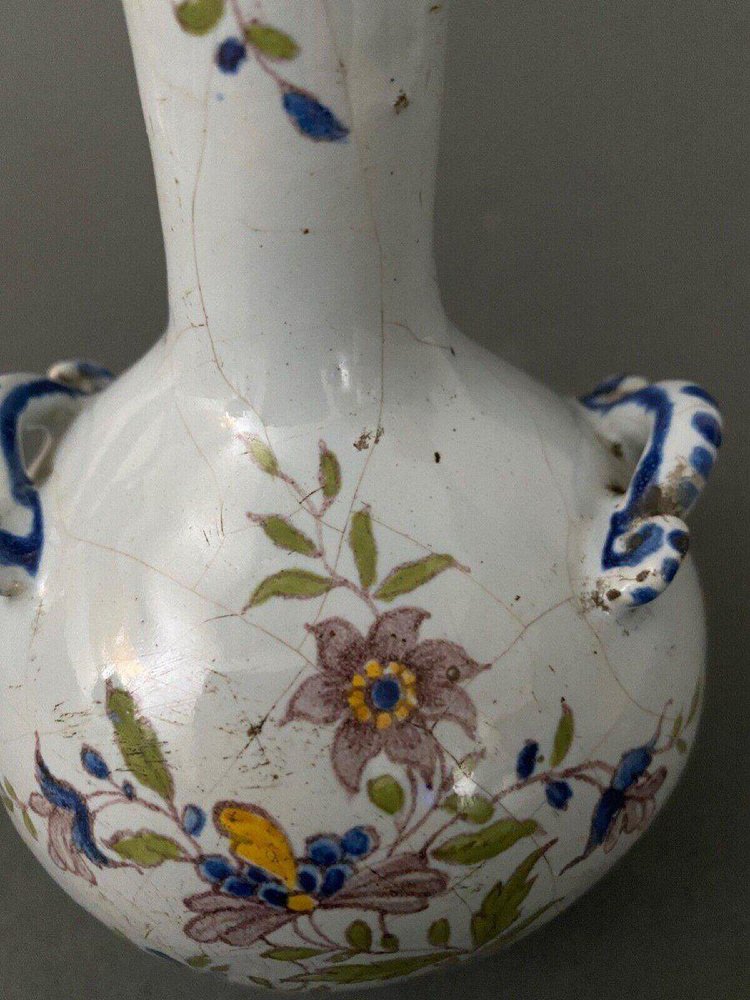 Vase in Earthenware from Nevers Camille Rulas Jules Brion, 1782