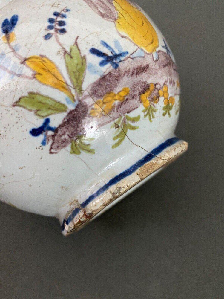 Vase in Earthenware from Nevers Camille Rulas Jules Brion, 1782