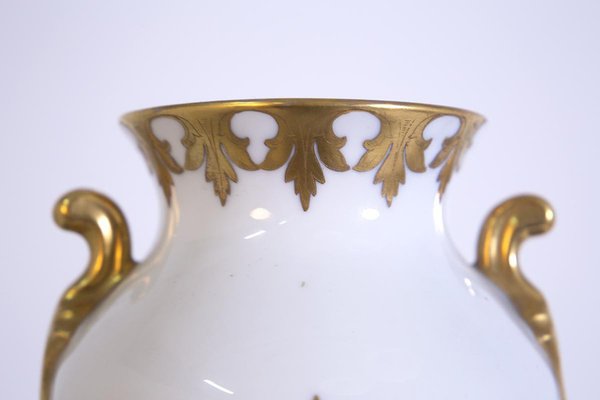 Vase in Gold Painted Porcelain by Arrigo Finzi, 1950s-RCE-1099809