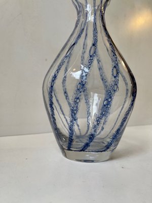 Vase in Murano Glass with Blue Stripes by Ercole Barovier for Barovier & Toso, 1930s-LCR-1382337