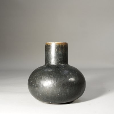 Vase in Stoneware with Black Glaze by Carl-Harry Stålhane for Rörstrand-SGX-1388725