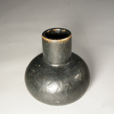 Vase in Stoneware with Black Glaze by Carl-Harry Stålhane for Rörstrand-SGX-1388725