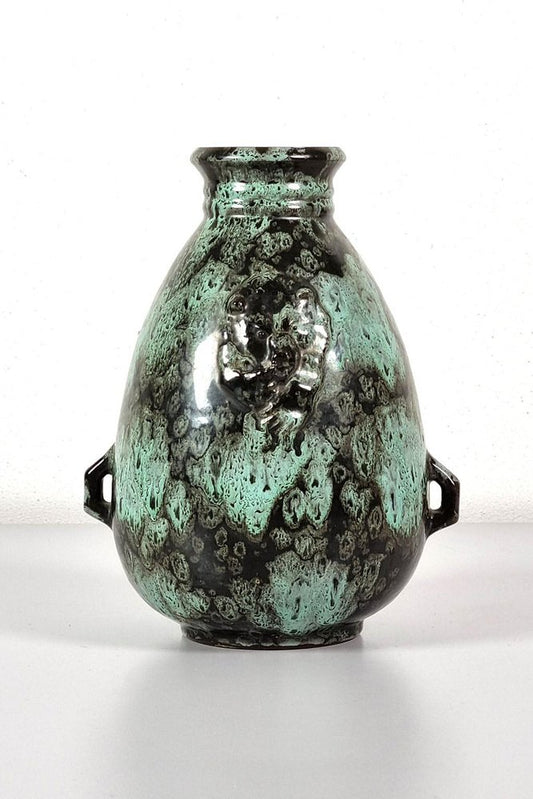 Vase with Bear Decoration by S.T. Erik Upsala