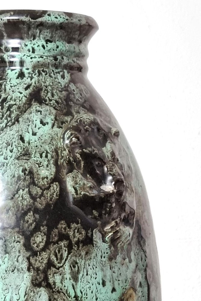 Vase with Bear Decoration by S.T. Erik Upsala